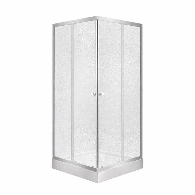 Lidz Wawel SC80x80.SAT.LOW.FR Душова кабіна квадратна, скло Frost 4 мм + Lidz Душовий піддон KAPIELKA ST80x80х14