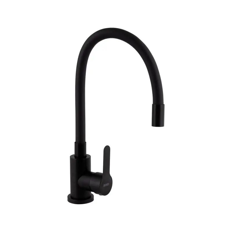 Змішувач для кухні Brinex Pure 015F3 з гнучким виливом Black Matt BRIPUR015F3BLM