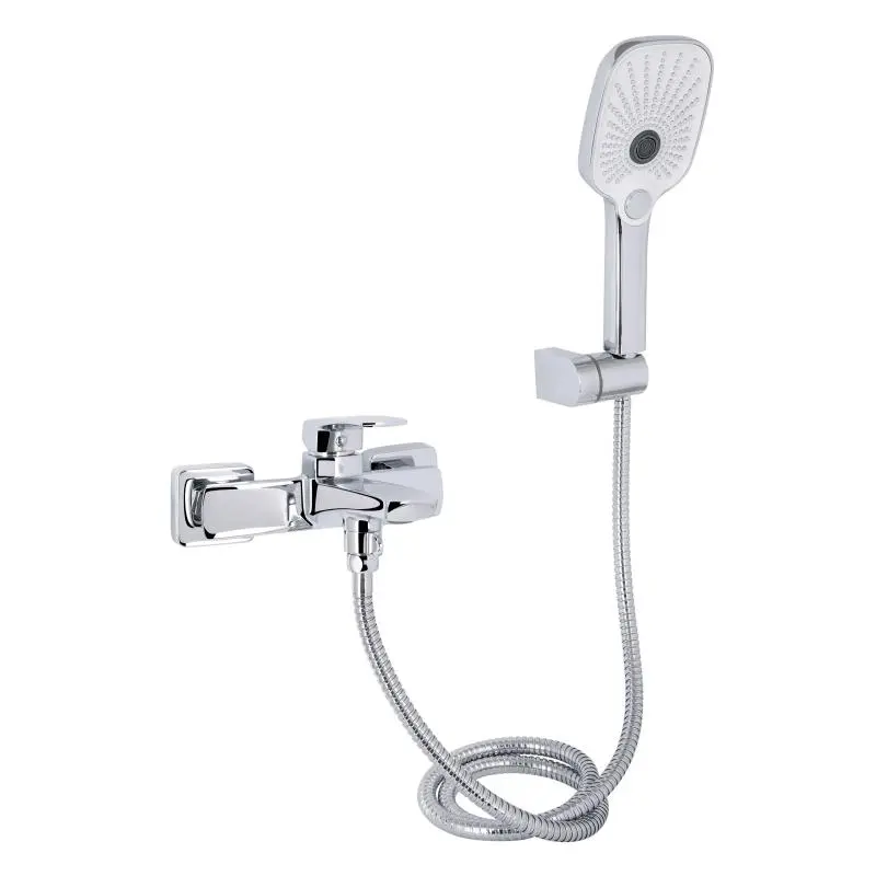Змішувач для ванни Qtap Tern (c душевым гарнитуром) QTTER259CRM47586 Chrome