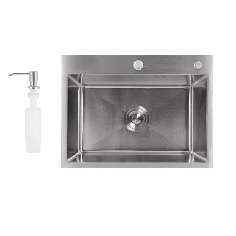 Мийка для кухні інтегрована Lidz Handmade H5843 Brushed Steel 3,0/1,0 мм LDH5843BRU49442