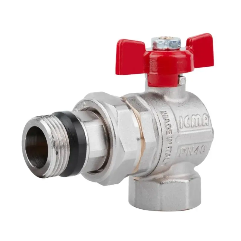 Кран кульовий Icma FAR. ROSSA 3/4" кутовий №362