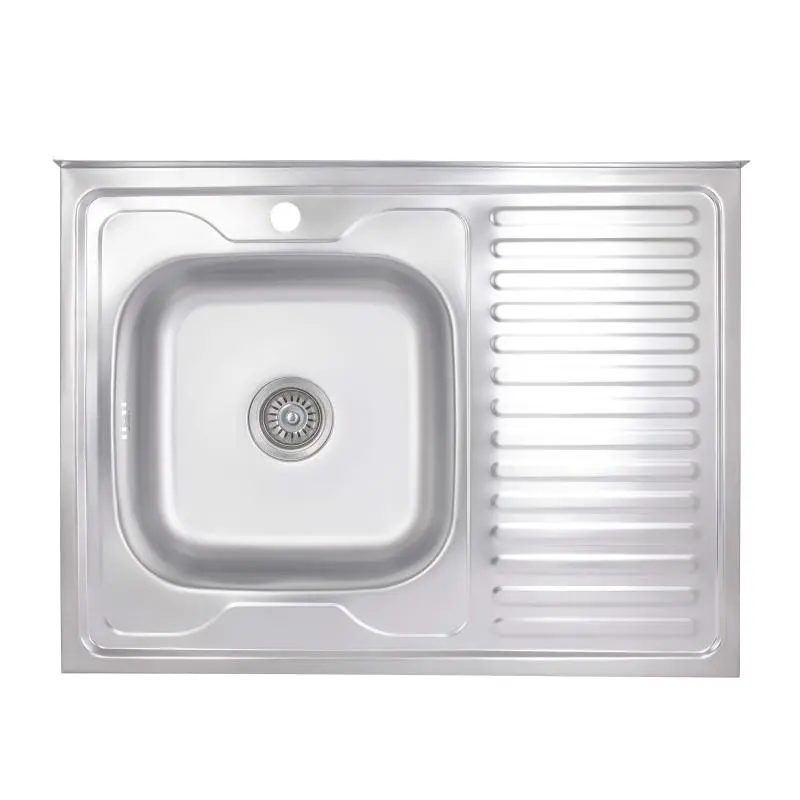 Кухонна мийка Brinex 6080-L 0,6 мм Satin (BRIN6080LSAT06)