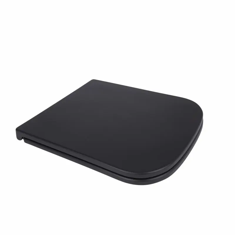 Сидіння для унітаза Qtap Tern 420х340х35 мм, Matt Black, з мікроліфтом, Slim Duroplast, Quick Release QT99HY2322MB