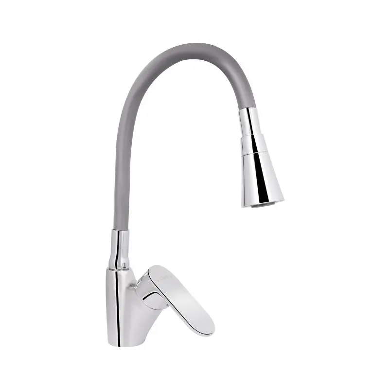 Змішувач для кухні Lidz Tani 007F3 з гнучким виливом (k40) LDTAN007F3GCR31869 Chrome/Grey