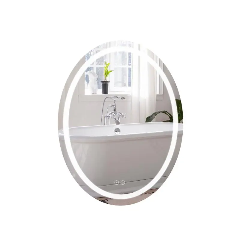 Дзеркало Qtap Mideya 500х700 з LED-підсвічуванням Touch, з антизапотіванням, димером QT2078NCR5070W