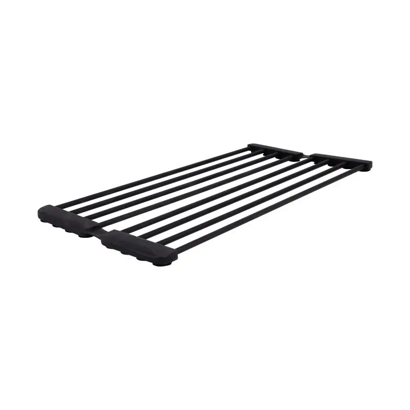 Сушарка на кухонну мийку з присоскою Lidz Acsis LA09 Black, кругла основа, для посуду 440х224 мм LDACSLA09BLM49777