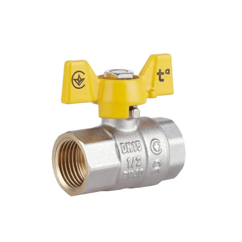 Кран шаровой Thermo Alliance Standart 1/2" ВР для газа (бабочка) SD602NG15PN40