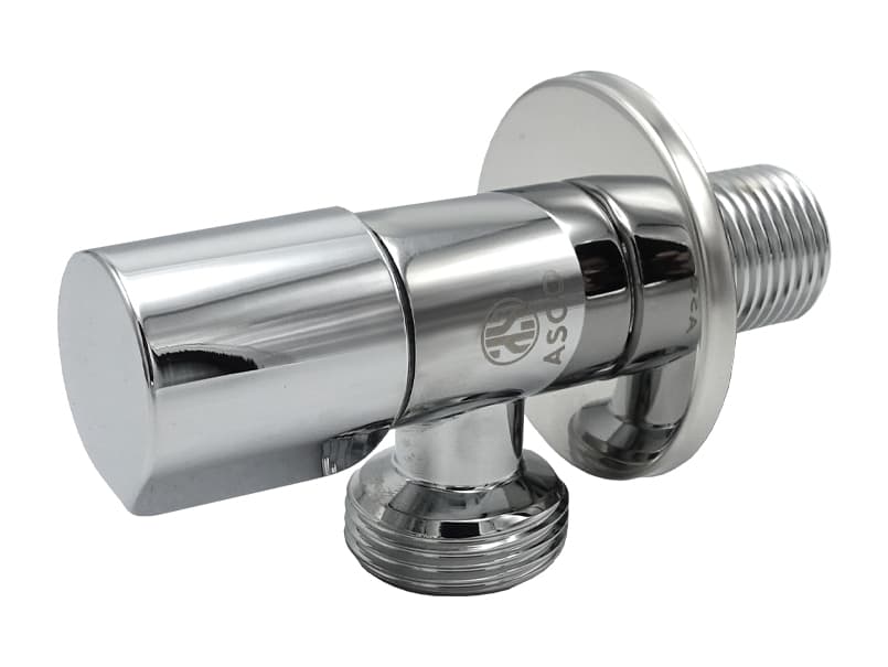 Кран кутовий 1/2"х3/4" нержав.хром. S.S.304 ASCO 1/100
