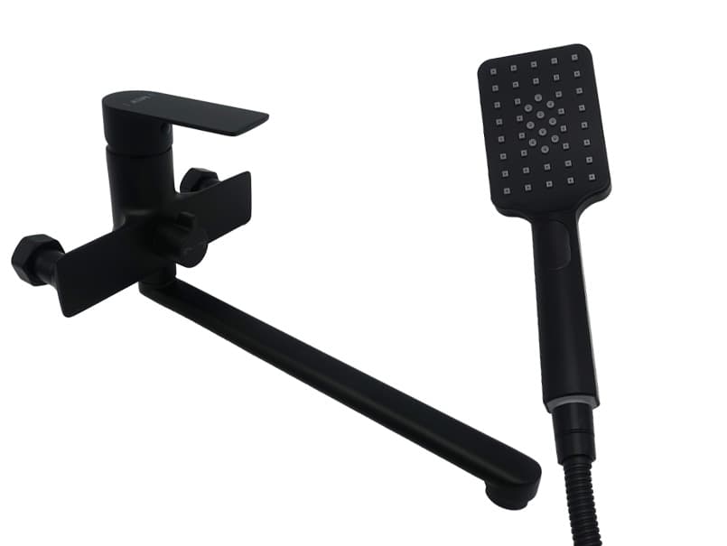 Змішувач для ванни довгий вилив AIM чорний матовий DG01153 (matte black)