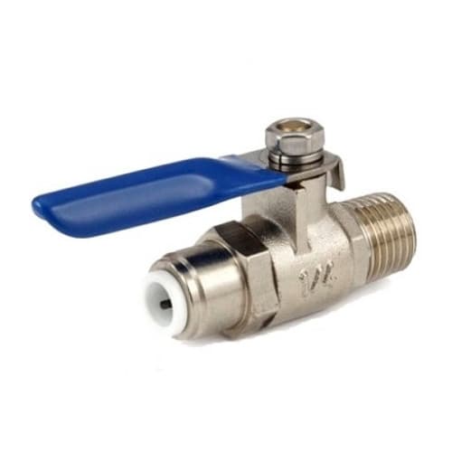Латунний кульовий кран 1/4" шланг х 1/4"РН, Quick Connect, для підключення фільтрів