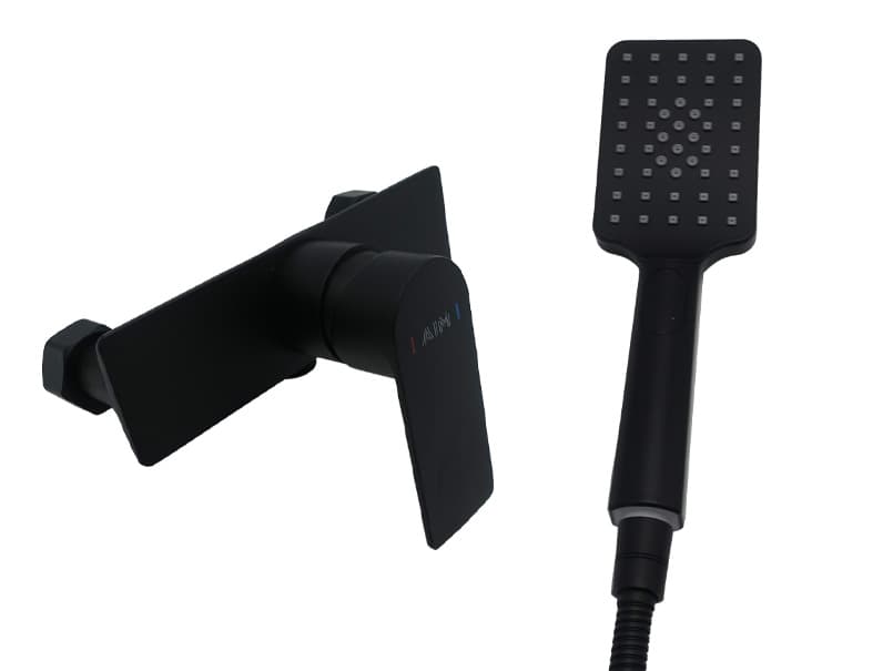 Змішувач для душової кабіни AIM чорний матовий DG01140 (matte black)