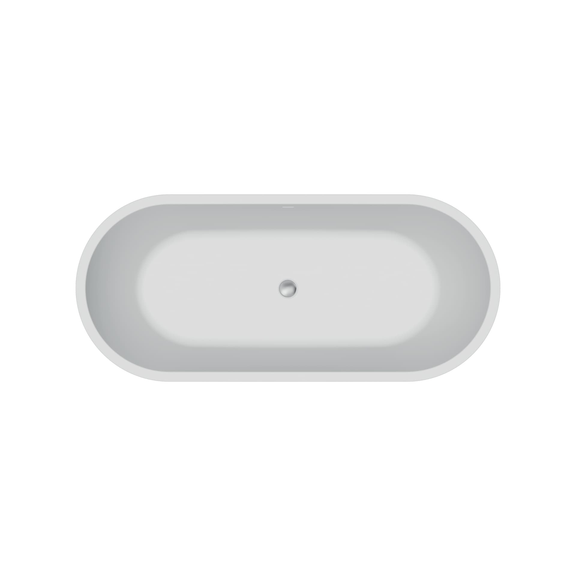 Ванна акрилова окремостояча суцільнолита AquaLuxe 1700x750 White з сифоном