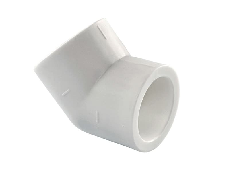 Кутник PPR 45° Ø40 білий колір ASCO® 10/120шт