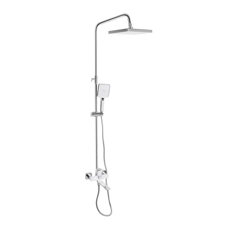 Душова система універсальна Qtap Presto на три споживачі (з виливом) QTPRE111CRW45580 Chrome/White