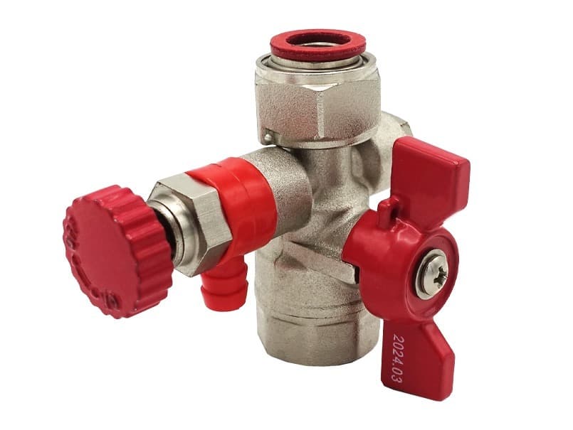 Кран кульовий Valogin для підключення манометра 1/2"ВВ VG-108201 1/18 шт