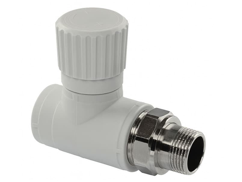 Вентиль радіаторний прямий Ø. 20x1/2" сірий колір (10/60шт) ASCO®