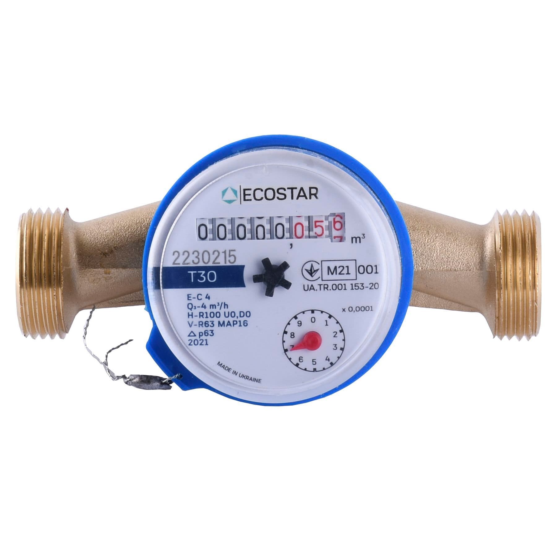 Лічильник холодної води ECOSTAR DN20 3/4″ без штуцерів L110 E-C 4,0