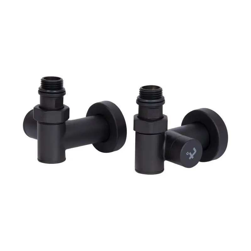 Комплект кранів Thermo Alliance Standart 1/2" чорний, для рушникосушарки кутовий SF395W15HEB