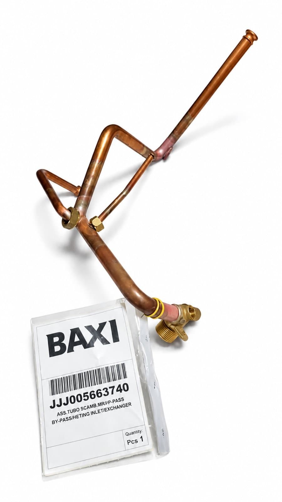 Трубка подачі / байпас Baxi Main, Main Digit, Westen Quasar, Quasar Plus (турбо)