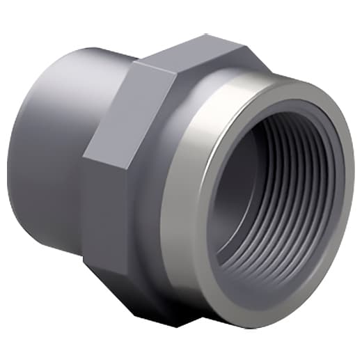 Адаптер-втулка ПВХ Effast RGRAFR020C з металевим кільцем, d20x3/4"