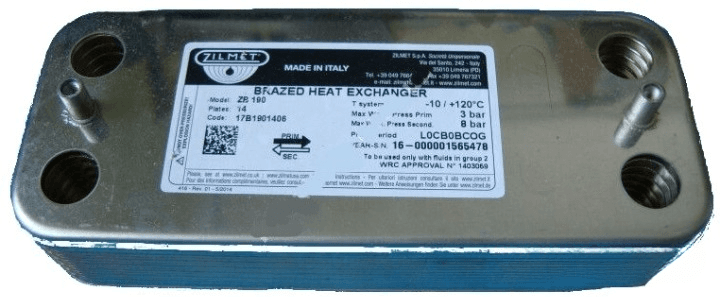 Теплообмінник вторинний 14 пластин IMMERGAS Nike / Eolo Mini 24 kw, TERMET, VIESSMAN, TEPLOWEST, JUNKERS (Zilmet)