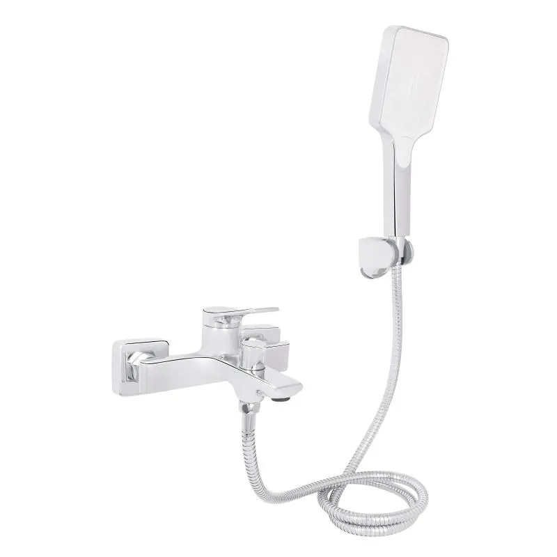 Змішувач для ванни Qtap Arvin з душовим гарнітуром QTARV259CRM48640 Chrome