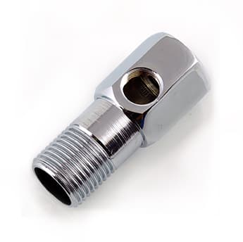 Латунний адаптер з відведенням 1/2" РЗ х 1/2" РО х 1/4" РО, довжина 60 мм, для підключення фільтрів