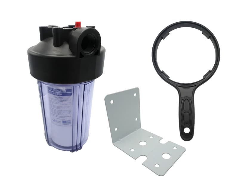 Колба BigBlue 10" Tiger Filtration прозора 04А (латун.різьби.2резинки/макс12атм) + картридж 1/4