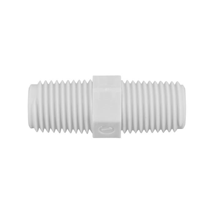 Ніпель пластиковий 3/8" РН х 3/8" РН, білий колір