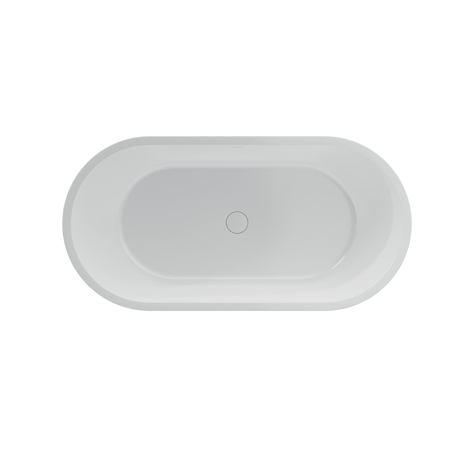Ванна акрилова окремостояча суцільнолита PureLine 1600x800 White/Matt Black з сифоном