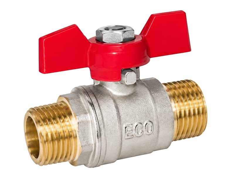 Кран кульовий 1/2" ЗЗ червоний метелик ECO 240шт