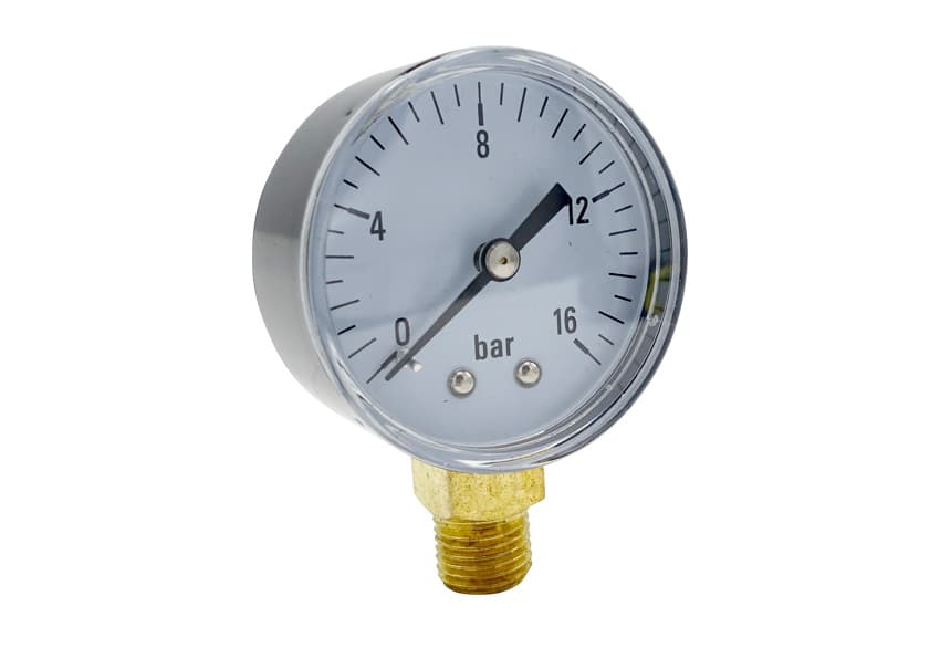 Манометр радіальний 1/4" Ø50 0-16 bar для збірки насосної станцій MR.004