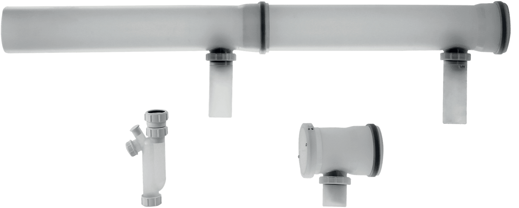 Комплект випускного колектора Immergas VICTRIX PRO 100/120/150 V2 200 з димоходним затвором DN 80 для підключення двох котлів у каскаді