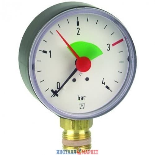 Манометр RF RAD 80,0-4 бар, 1/2 рад, клас 2,5 Afriso радіальний