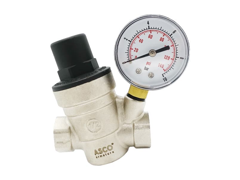 Редуктор тиску з манометром 3/4" ASCO 1/40шт