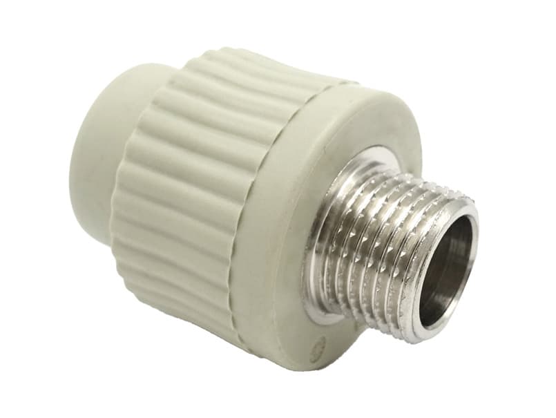 Муфта комбінована з зовнішньою різьбою PPR Ø32x3/4" сірий колір Grandi 50 шт