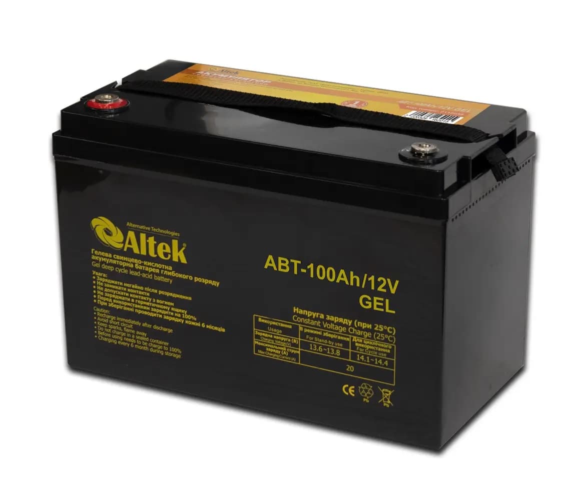 Акумуляторна батарея Altek ABT-100Аh/12V GEL, 100 Ач 12 В