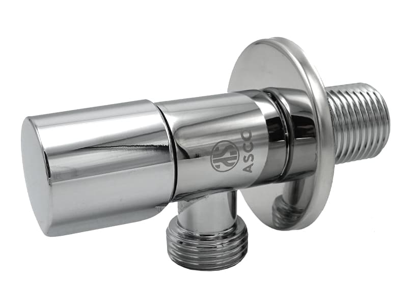Кран кутовий 1/2"х1/2" нержав.хром. S.S.304 ASCO 1/100