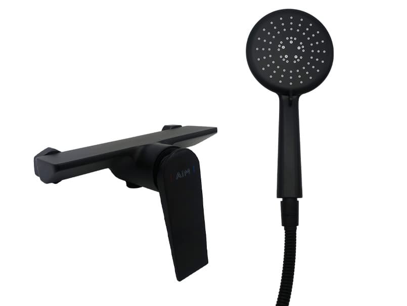 Змішувач для душової кабіни AIM чорний матовий DG08940 (matte black)