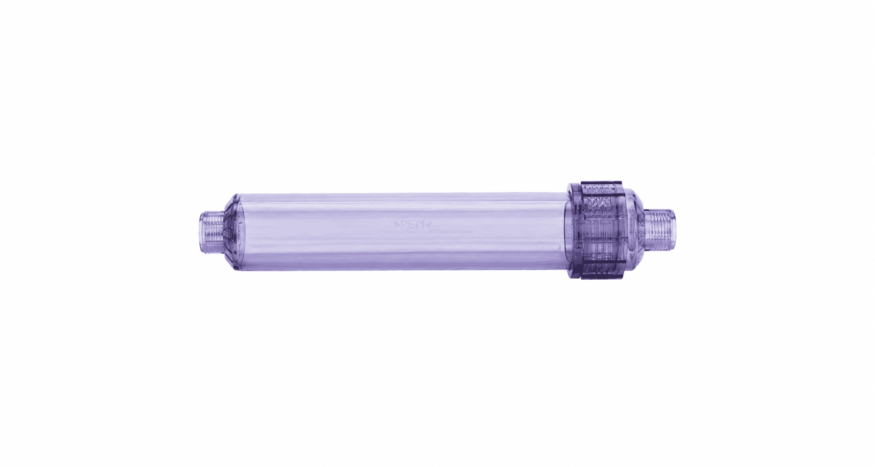 Корпус лінійного картриджа 10"х 2", прозорий, приєднання 1/4",РВ, для завантаження будь-якого типу, що фільтрує, різьбова кришка, комплект