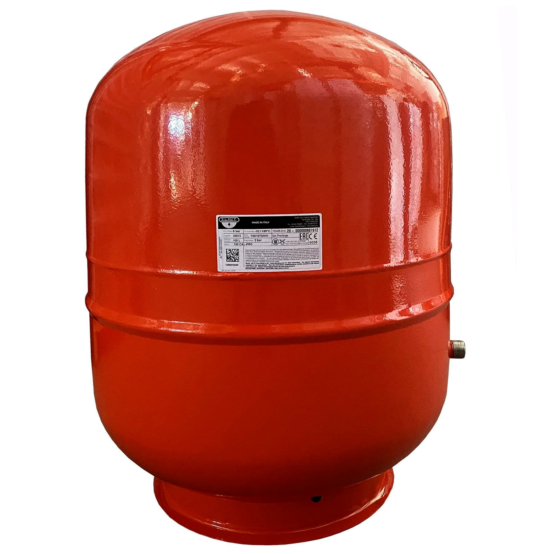 Розширювальний бак Zilmet CAL-PRO 105 л, 6 бар, 3/4", підлоговий