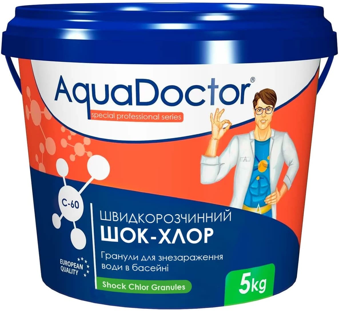 Шок-хлор для басейну AquaDoctor C-60 5 кг в гранулах