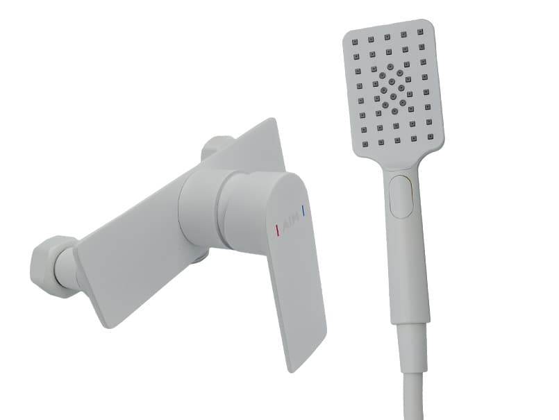 Змішувач для душової кабіни AIM білий DG01140 (frosted white)