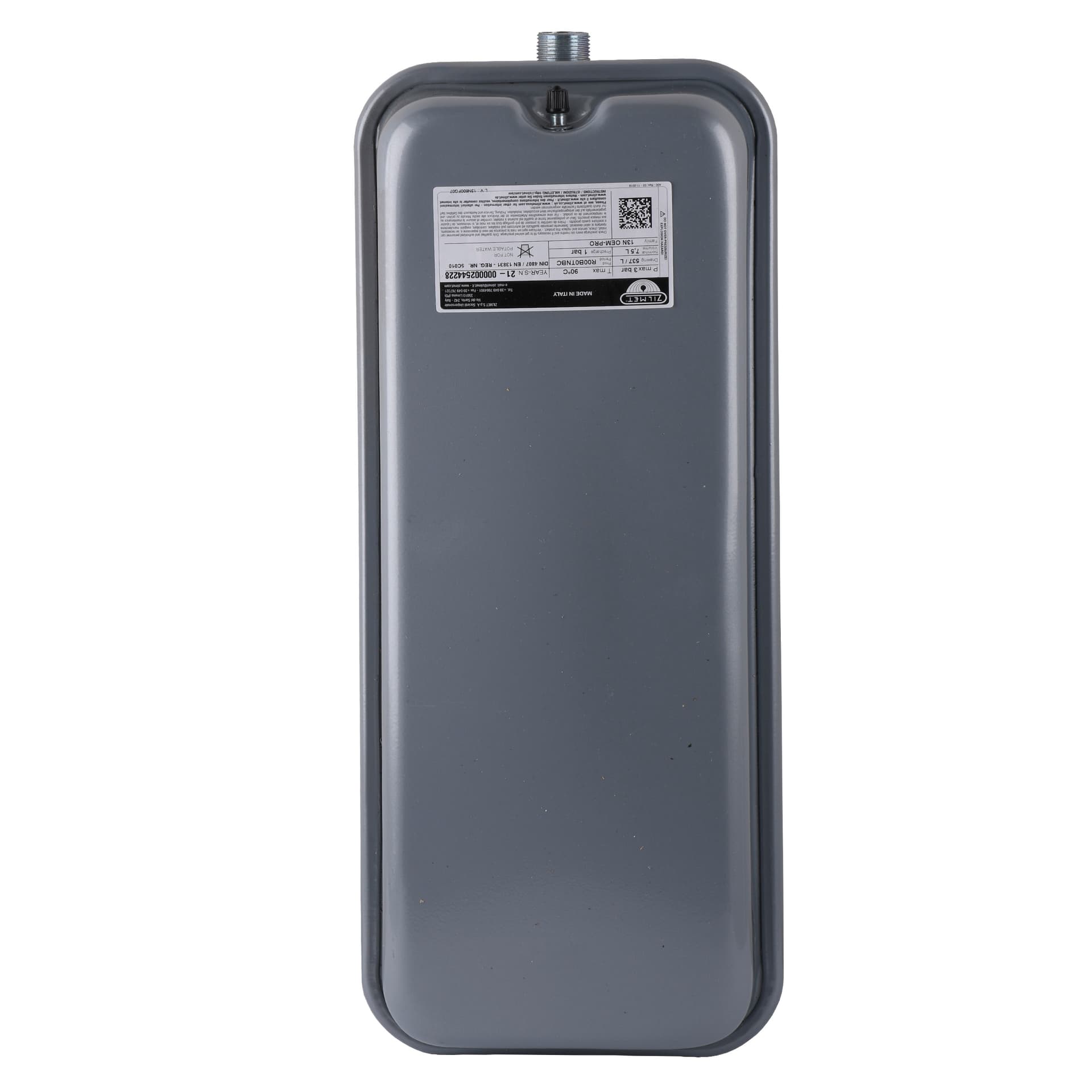 Розширювальний бак Zilmet OEM-PRO 7,5 л, 3/4", прямокутний