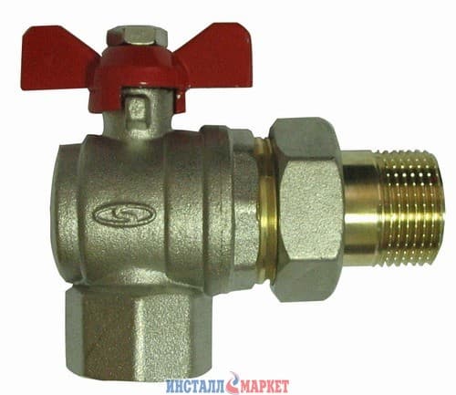 Кран кульовий Solomon з американкою 3/4" кутовий