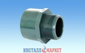 Муфта ПВХ із зовнішнім різьбленням діаметр 20 х 1/2"