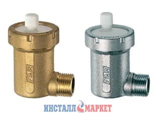 Автоматичний спускник повітря кутовий FAR, D=1/2"