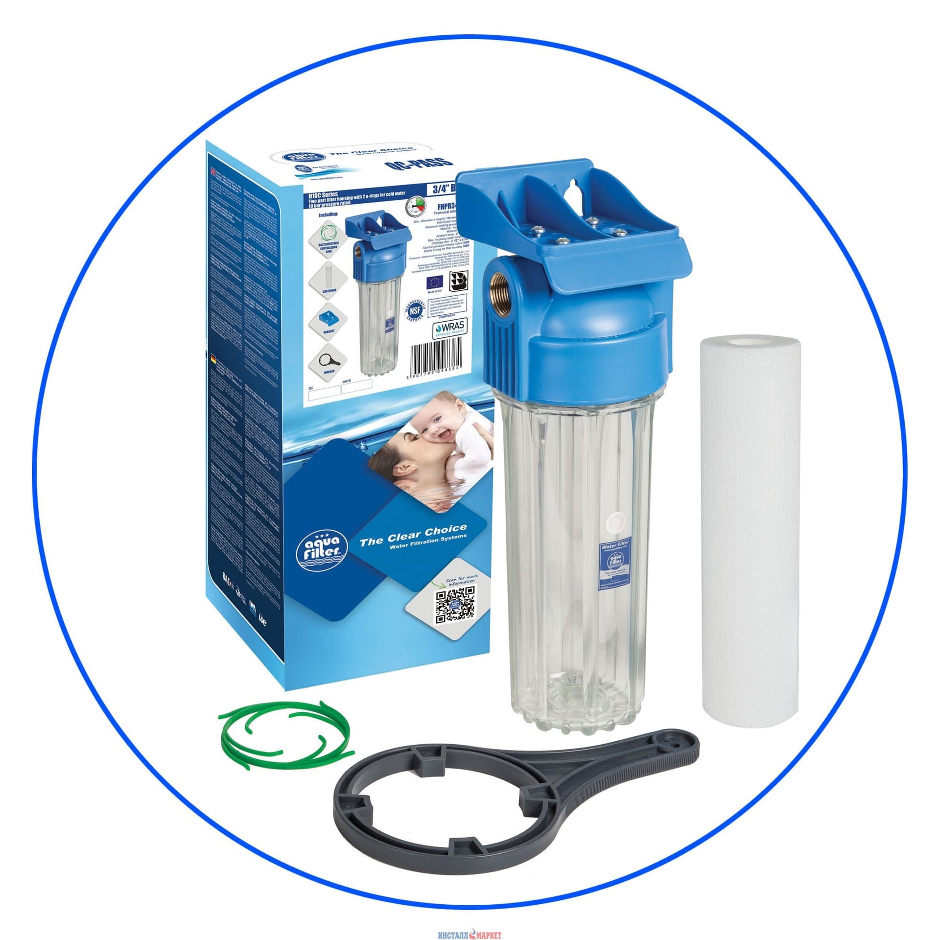 Корпус фільтра посилений для холодної води Aquafilter FHPR12-HP1, 1/2 дюйми