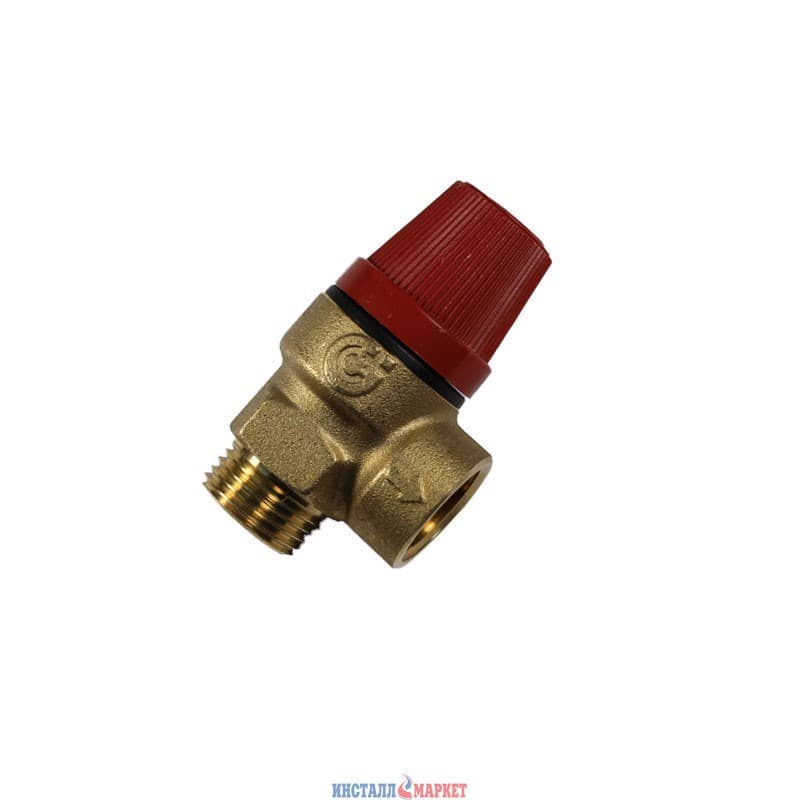 Предохранительный клапан. Наружная резьба 1/2", 3 Bar.