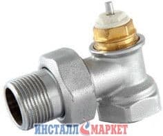 Кран радіаторний 1/2" кутовий під термоголовку ASCO EVO
